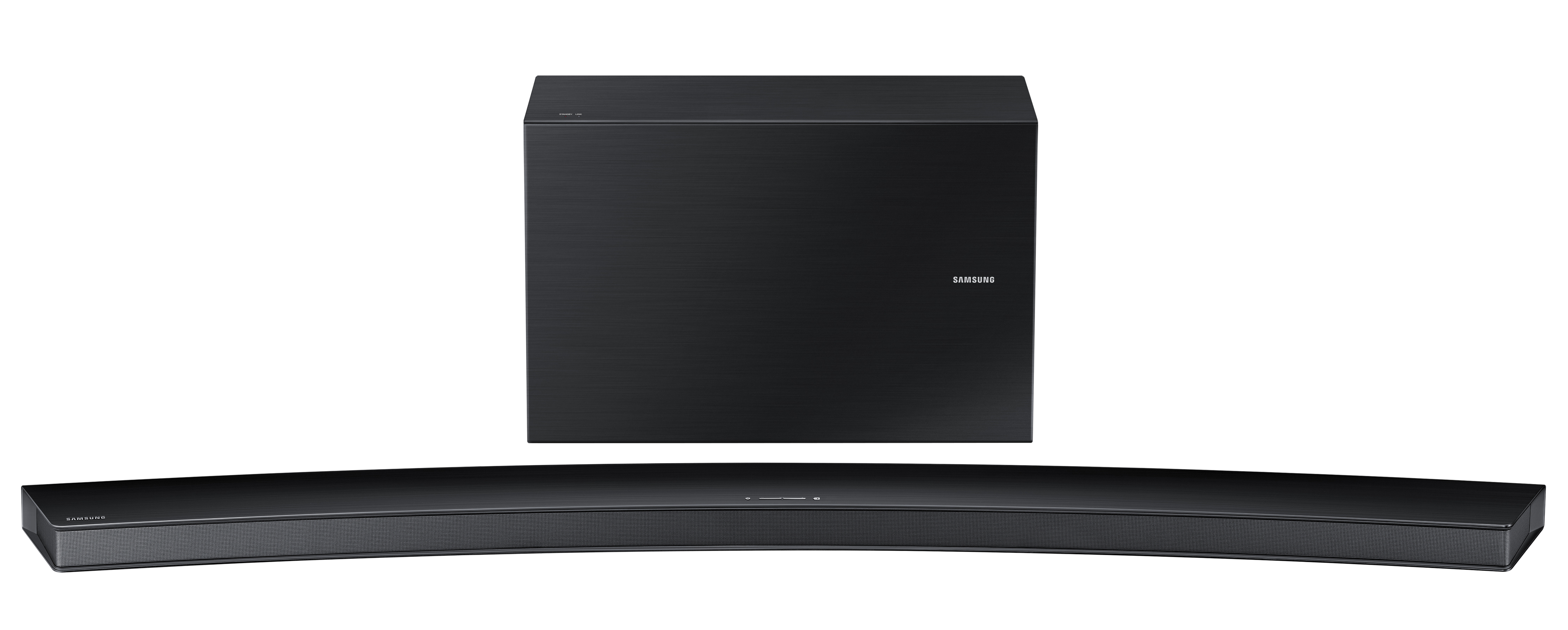 Samsung HW-J8500 curved 9.1 sound bar with wireless subwoofer.